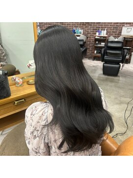 山野愛子美容室 銀座店 オリーブグレージュ×波巻き×韓国