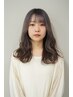 【低ダメージで憧れの透明感】韓国風全体ケアダブルカラー（ブリーチ込み）
