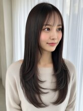 ロイオブジゼル(roi of GiseL)&nbsp;レイヤー 前髪カット 暗めカラー グレージュ 透明感カラー 20代