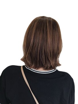 ヘアーズファイン(hair's fine) 艶髪◎髪質改善ミディハネ大人ボブ暖色カラーイメチェン