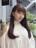 サロン ハナノ(Salon Hanano)&nbsp;マロングレージュロングレイヤー20代30代40代前髪カット