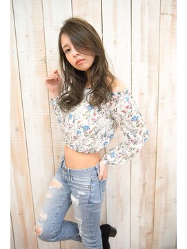 リル(Lilou) 【Lilou】シースルーカールセミロング