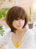 前下がりニュアンスマッシュボブ