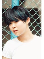 ヘアーアイスカルテット(HAIR ICI QUARTET)&nbsp;ハンサムショート ネイビー マッシュ