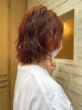 ニア 清澄白河(nir) 〈清澄白河 半個室〉ウルフパーマ/ビビットオレンジ