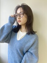 グレージュ/20代30代/くびれミディ/ミルクティーベージュ