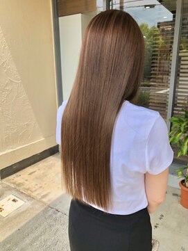 ダブル(W) 艶髪ストレート/アッシュブラウン