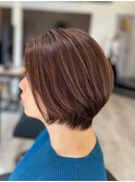 ミルクティーベージュカラーくびれヘアグレージュカラー韓国