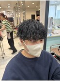 波巻きパーマ