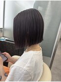 暗めラベンダーカラー　ヘイリーボブ