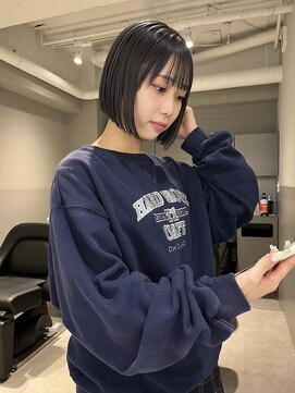 シーンヨコハマ 横浜店(SCENE yokohama) 地毛風ストレート/縮毛矯正ボブ