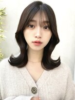 ミラリー トウキョウ(Mirareee Tokyo) 20代30代40代◎前髪パーマ韓国風巻きくすみベージュお団子ヘア