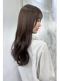 髪質改善縮毛矯正レイヤーカット顔周り前髪韓国ミニウルフ/江坂