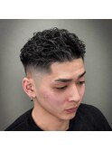 オールバックパーマ