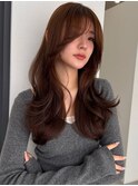 《SOYON》ゆるウェーブ レイヤーカット ブラウンベージュ