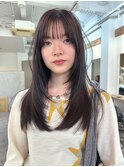 ブリーチなしダブルカラー_グレージュ_レイヤーカット