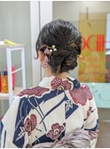 浴衣ヘアアレンジ～かんざし