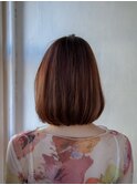 enne/前上がりボブ/透明感カラー