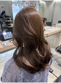韓国ヘア髪質改善ブリーチなしダブルカラーマットベージュ