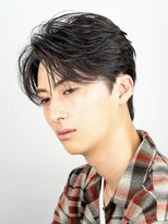 オーシャントーキョーオーバー 渋谷(OCEAN TOKYO OVER)&nbsp;メンズショートフェザーパーマセンターパートニュアンスパーマ