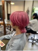 メンズウルフ、ピンク