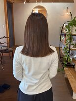 サロンエフ(salon f)&nbsp;ハニーブラウン×切りっぱなしロブ