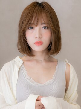 カバーヘア 上尾西口店(COVER HAIR) ミルクティーブラウン大人美人前下がりボブディX上尾30代40代
