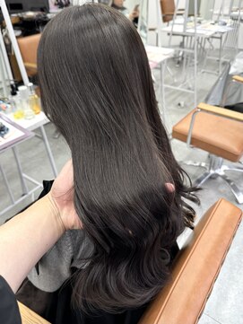 サロンドミルク 新百合ヶ丘店(salon de MiLK) ★スモーキーブラウンウォームベージュ顔周りカット透明感カラー