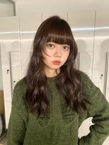 グラフ 日本橋(GRAFF) 顔周りレイヤー/重め前髪/オリーブベージュ/小顔/ゆるまき