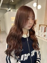シエル 一社(cher)&nbsp;ブリーチ無しダブルカラーでピンクベージュ