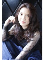 ヌーム 塚本店(NOOM) エレガンスパーマスタイルロング前髪長めかきあげ