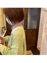 ラレイ(Lalei)&nbsp;＊切りっぱなしボブ×オレンジカラー　辻幸奈　表参道