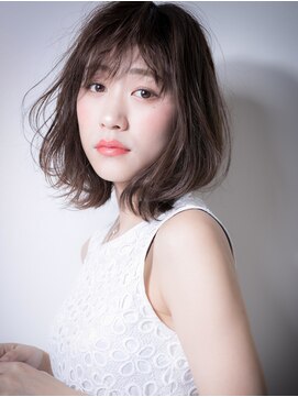 モッズヘア 越谷(mod's hair) ラフニュアンスくせ毛風ミディアムボブウルフv越谷20代30代40代