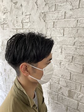 アジールヘア 池袋東口店(agir hair) ワンカールパーマ刈り上げセンターパート　10代20代30代