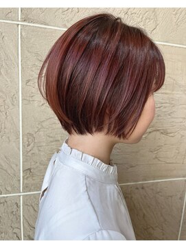 ザ ラボ アングゥ(The Labo ungu) ショートヘア/髪質改善カラー/ピンクベージュ