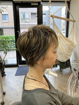 パペル(PAPEL) 大人女性似合わせカット+白髪ぼかしハイライト