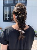 結婚式　あみおろしアレンジ