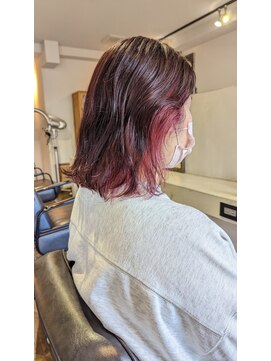 ソラーナ(SOLANA) 秋冬ピンクブラウンインナーカラーボブ