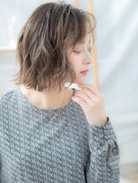 モッズヘア 上尾西口店(mod's hair) ■グレージュカラーサイドバング大人ボブ52-3★上尾20代30代40代