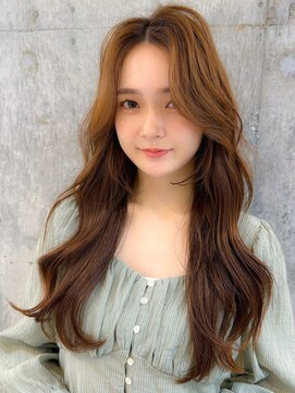 シーシンジュク 新宿南口(Sea shinjuku) 韓国風前髪×ショコラアッシュ【髪質改善/新宿/ふんわりカール】