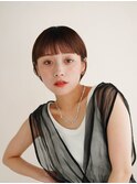 ぷつっとバングショートボブ
