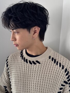 ディッセンバー 神宮前(December) ニュアンスパーマアッシュブラックウルフ波巻きスパイラル渋谷