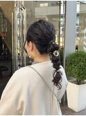 編み下ろし/ヘアアレンジ/ヘアセット/ダウンスタイル/編み込み