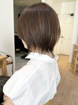 セイドット オモテサンドウ(Say. omotesando)&nbsp;say.黒髪ボブルフネビージュ小顔ワンレン外ハネショートオリーブ