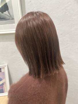 ロンドプランタン 恵比寿(Lond Printemps) ブリーチなしダブルカラー透明感ミルクティーブラウン【中居】