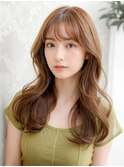 大人かわいい 20代30代 韓国風 くびれロング