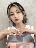 切りっぱなしボブ外ハネフェイスフレーミングカラー横浜西口