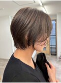 前髪なしハンサムショート＊ブリーチなし透明感カラーアッシュ