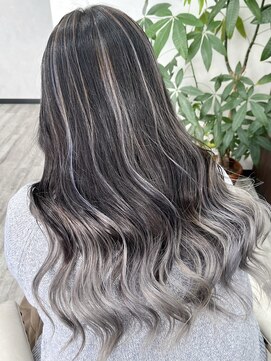 ベルヘアーデザイン 堺東(Belle hair Design) バレイヤージュレイヤーカットイルミナカラーグレージュ堺東