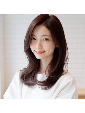 ヘアーズ ベリー 住道店(hairs BERRY) ★艶感ワンカールナチュラルカールフェミニンチェリーブラウン